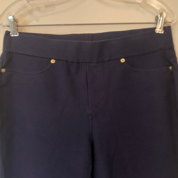 MICHAEL Michael Kors navy pull-on leggings sz L - Picture 2 of 9